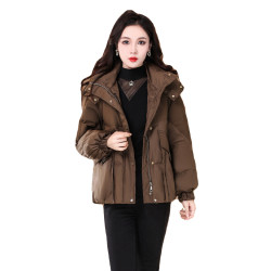 時尚羽絨服連帽加厚外套女裝洋氣顯瘦百搭2025年冬季高檔新款潮