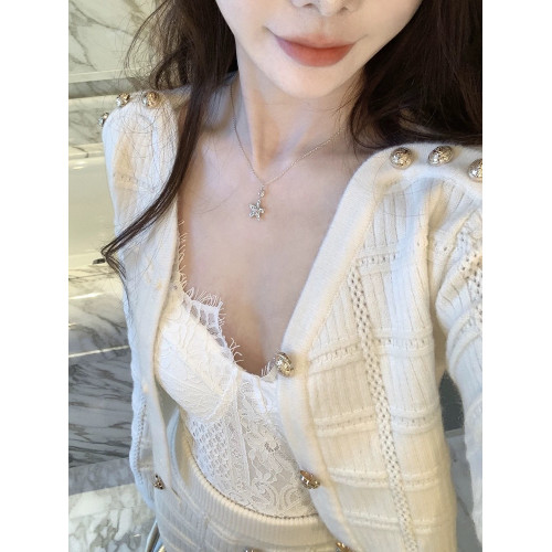 小香風針織開衫上衣高腰短裙兩件套裝女設計感毛衣外套裙子秋冬季