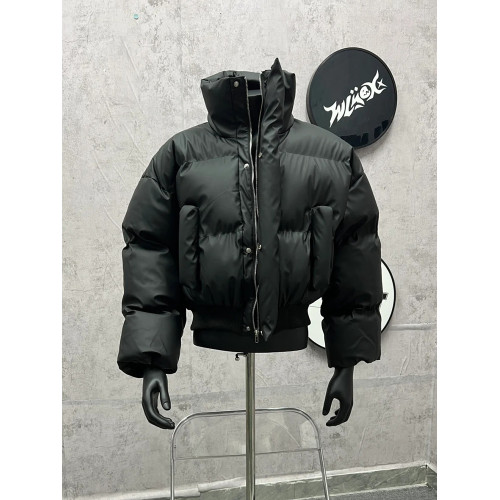 黑色短寬boxy羽絨棉服男冬季韓系穿搭立領夾棉外套加厚保暖麵包服 黑色短寬boxy羽絨棉服男冬季韓系穿搭立領夾棉外套加厚保暖麵包服