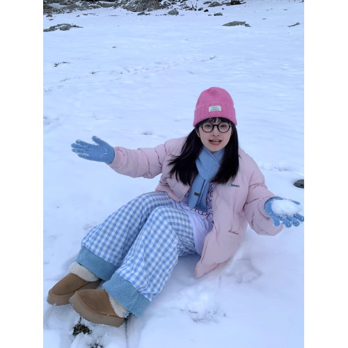 期望Studio冬季格子羊羔毛拼接棉褲男女休閒褲加絨褲滑雪褲防風褲 期望Studio冬季格子羊羔毛拼接棉褲男女休閒褲加絨褲滑雪褲防風褲