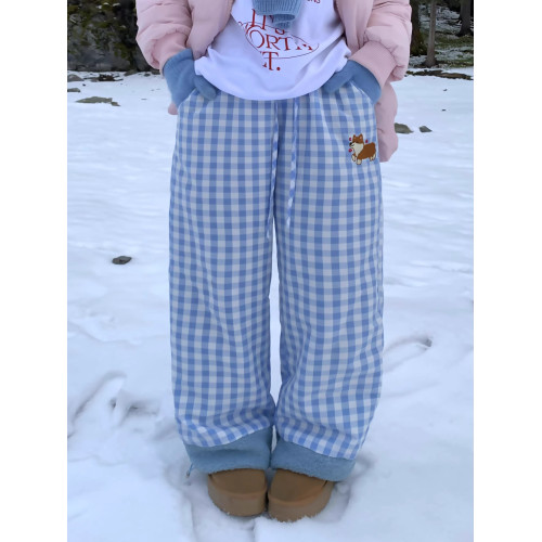 期望Studio冬季格子羊羔毛拼接棉褲男女休閒褲加絨褲滑雪褲防風褲 期望Studio冬季格子羊羔毛拼接棉褲男女休閒褲加絨褲滑雪褲防風褲