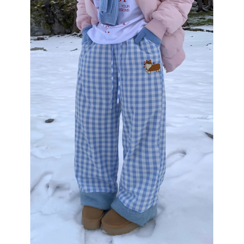 期望Studio冬季格子羊羔毛拼接棉褲男女休閒褲加絨褲滑雪褲防風褲 期望Studio冬季格子羊羔毛拼接棉褲男女休閒褲加絨褲滑雪褲防風褲