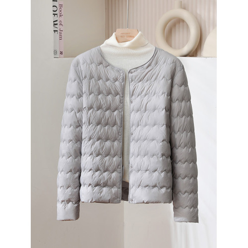 輕薄款羽絨服女短款圓領2025年秋冬新款可變V領白鴨絨內膽保暖潮 輕薄款羽絨服女短款圓領2025年秋冬新款可變V領白鴨絨內膽保暖潮