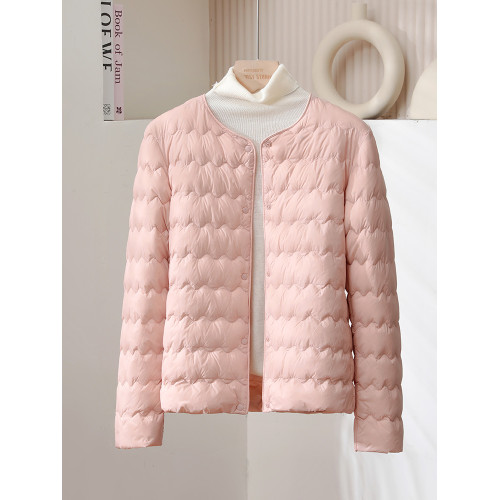 輕薄款羽絨服女短款圓領2025年秋冬新款可變V領白鴨絨內膽保暖潮 輕薄款羽絨服女短款圓領2025年秋冬新款可變V領白鴨絨內膽保暖潮