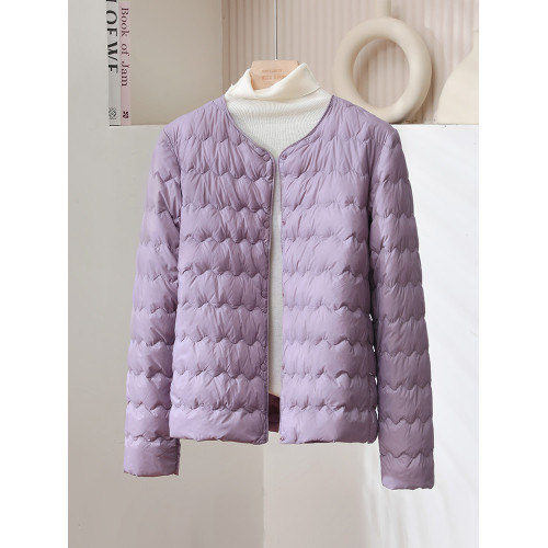 輕薄款羽絨服女短款圓領2025年秋冬新款可變V領白鴨絨內膽保暖潮 輕薄款羽絨服女短款圓領2025年秋冬新款可變V領白鴨絨內膽保暖潮