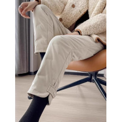 工裝羽絨褲女冬季外穿2024新款時尚高腰加厚保暖防寒束腳女士棉褲