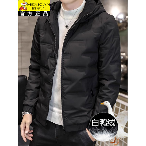 稻草人輕薄款羽絨服男士冬季外套白鴨絨新款連帽加厚棉衣保暖棉襖 稻草人輕薄款羽絨服男士冬季外套白鴨絨新款連帽加厚棉衣保暖棉襖