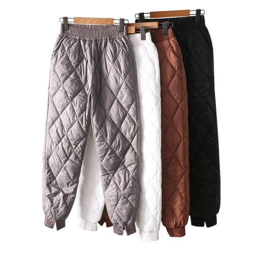 2024新款羽絨棉褲女外穿休閒褲加厚保暖蘿蔔褲束腳褲女士冬季長褲 2024新款羽絨棉褲女外穿休閒褲加厚保暖蘿蔔褲束腳褲女士冬季長褲