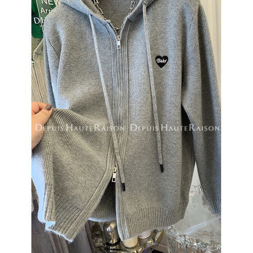 特大碼300斤胖妹妹拉鍊開衫毛衣女秋冬裝長袖寬松連帽上衣潮240斤 特大碼300斤胖妹妹拉鍊開衫毛衣女秋冬裝長袖寬松連帽上衣潮240斤