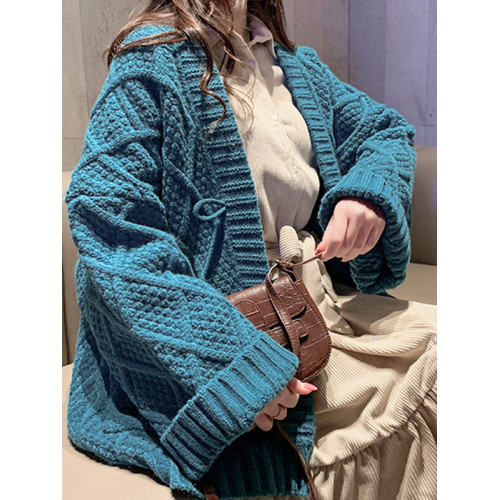 毛衣外套女開衫寬松慵懶風中長款加厚2025秋冬紅色本命年針織外套