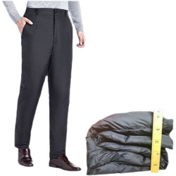 冬季男女士加厚大碼羽絨褲中老年爸爸媽媽外穿高腰深襠寬松羽絨褲