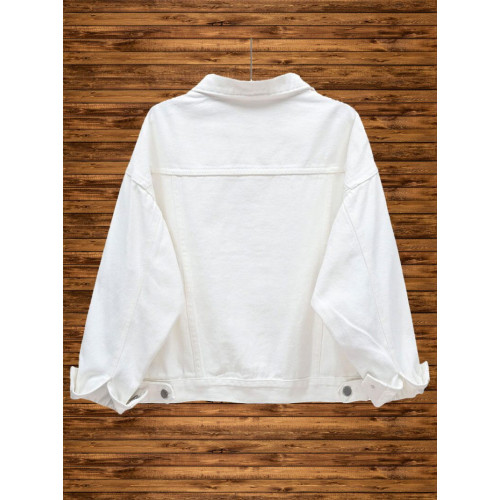 牛仔外套女寬松春秋休閒彩色2025新款短款粉色上衣小個子大碼夾克 牛仔外套女寬松春秋休閒彩色2025新款短款粉色上衣小個子大碼夾克