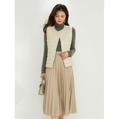 輕薄羽絨服馬甲女裝高級輕型羽絨可攜式背心(圓領V領兩穿馬甲) 輕薄羽絨服馬甲女裝高級輕型羽絨可攜式背心(圓領V領兩穿馬甲)