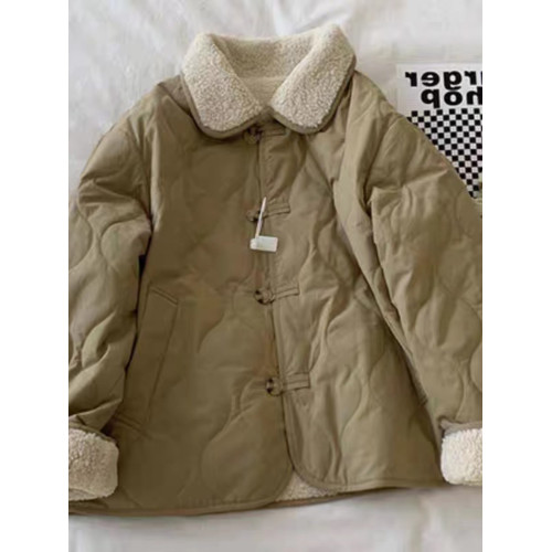 秋冬洋氣純色雙面穿羊羔毛外套大碼女裝休閒翻領長袖百搭保暖棉衣 秋冬洋氣純色雙面穿羊羔毛外套大碼女裝休閒翻領長袖百搭保暖棉衣