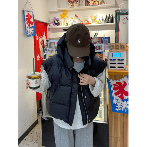 2025韓版東大門百搭加厚連帽羽絨馬甲女短款寬松保暖可脫卸帽背心 2025韓版東大門百搭加厚連帽羽絨馬甲女短款寬松保暖可脫卸帽背心