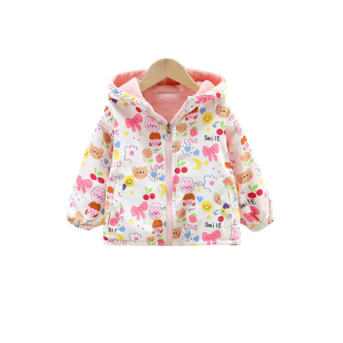 女小童洋氣春秋冬加絨外套2025新款女寶寶風衣百搭雙面穿連帽上衣 女小童洋氣春秋冬加絨外套2025新款女寶寶風衣百搭雙面穿連帽上衣