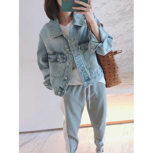 韓版秋季高級顯瘦小個子高級感溫柔風牛仔外套百搭寬松輕奢女裝潮 韓版秋季高級顯瘦小個子高級感溫柔風牛仔外套百搭寬松輕奢女裝潮