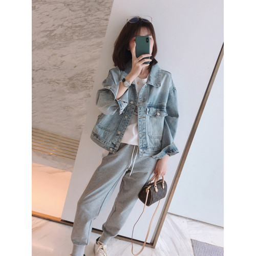 韓版秋季高級顯瘦小個子高級感溫柔風牛仔外套百搭寬松輕奢女裝潮 韓版秋季高級顯瘦小個子高級感溫柔風牛仔外套百搭寬松輕奢女裝潮