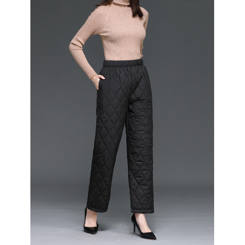 冬季羽絨棉褲加厚中老年寬松外穿顯瘦高腰百搭直筒媽媽褲棉褲女 冬季羽絨棉褲加厚中老年寬松外穿顯瘦高腰百搭直筒媽媽褲棉褲女