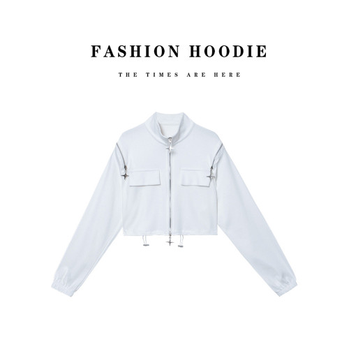 小衆設計感短外套女2025秋季新款時尚立領寬松顯瘦運動休閒上衣 小衆設計感短外套女2025秋季新款時尚立領寬松顯瘦運動休閒上衣