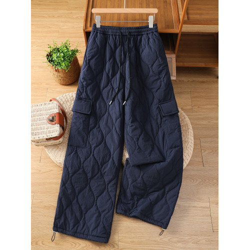 戶外抗寒保暖棉褲女冬季夾棉松緊腰休閒工裝濶腿褲沖鋒休閒長褲子 戶外抗寒保暖棉褲女冬季夾棉松緊腰休閒工裝濶腿褲沖鋒休閒長褲子