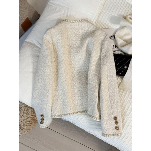 米白色氣質洋氣粗花呢小香風短外套女2025秋冬新款爆款圓領上衣潮 米白色氣質洋氣粗花呢小香風短外套女2025秋冬新款爆款圓領上衣潮