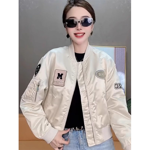 美式刺綉短款棒球服外套女春秋季2025新款小個子女士飛行夾克上衣 美式刺綉短款棒球服外套女春秋季2025新款小個子女士飛行夾克上衣