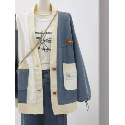 大碼300斤牛仔外套女春秋裝新款胖mm港味小衆寬松長袖開衫上衣潮