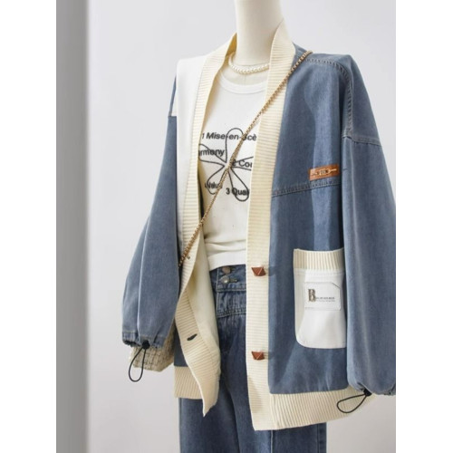 大碼300斤牛仔外套女春秋裝新款胖mm港味小衆寬松長袖開衫上衣潮 大碼300斤牛仔外套女春秋裝新款胖mm港味小衆寬松長袖開衫上衣潮