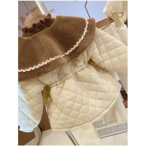 女寶寶加絨加厚棉衣2024秋冬新款兒1童冬裝棉服百搭女2童韓版大衣 女寶寶加絨加厚棉衣2024秋冬新款兒1童冬裝棉服百搭女2童韓版大衣