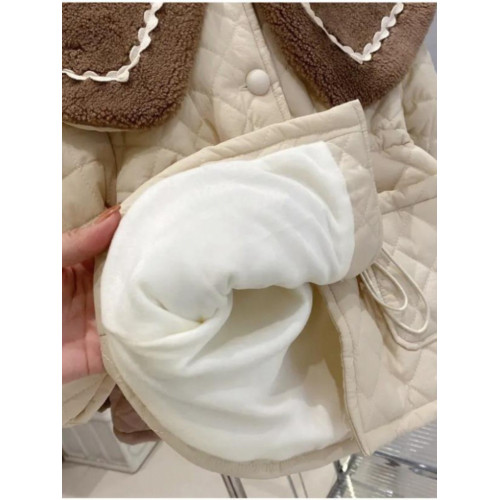 女寶寶加絨加厚棉衣2024秋冬新款兒1童冬裝棉服百搭女2童韓版大衣 女寶寶加絨加厚棉衣2024秋冬新款兒1童冬裝棉服百搭女2童韓版大衣