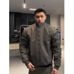 GTAL美式無帽立領沖鋒衣男秋冬加棉加厚外套飛行員夾克高級感棉衣