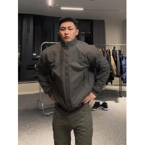 GTAL美式無帽立領沖鋒衣男秋冬加棉加厚外套飛行員夾克高級感棉衣 GTAL美式無帽立領沖鋒衣男秋冬加棉加厚外套飛行員夾克高級感棉衣