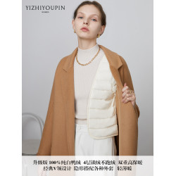 輕薄款羽絨服女短款秋冬季修身V領長袖大衣內搭伴侶內穿羽絨內膽