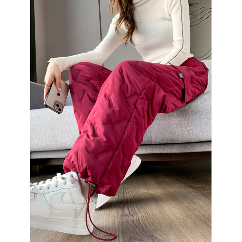 工裝羽絨棉褲女冬季外穿2025新款加厚零下40度防風防寒褲子直筒褲 工裝羽絨棉褲女冬季外穿2025新款加厚零下40度防風防寒褲子直筒褲