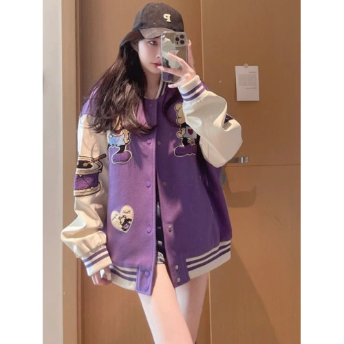 胖mm300斤大碼美式復古加絨棒球服女秋冬寬松撞色刺綉潮牌外套ins 胖mm300斤大碼美式復古加絨棒球服女秋冬寬松撞色刺綉潮牌外套ins