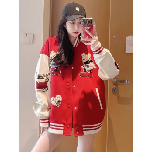 胖mm300斤大碼美式復古加絨棒球服女秋冬寬松撞色刺綉潮牌外套ins 胖mm300斤大碼美式復古加絨棒球服女秋冬寬松撞色刺綉潮牌外套ins