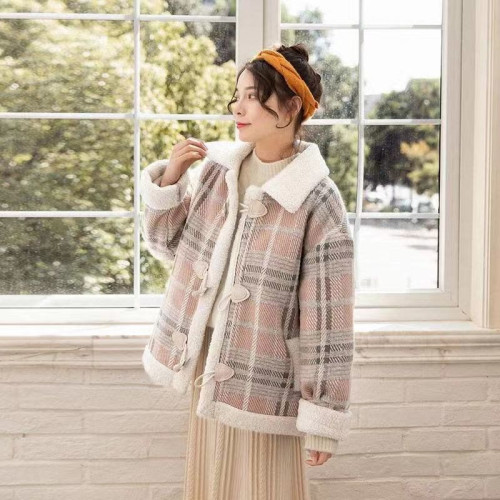 羊羔毛外套女2025秋冬大碼新款加絨羊羔一體絨加厚百搭保暖外套女 羊羔毛外套女2025秋冬大碼新款加絨羊羔一體絨加厚百搭保暖外套女