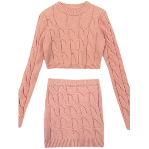 秋冬季小個子毛衣套裝女網紅氣質針織衫上衣包臀半身裙時尚兩件套 秋冬季小個子毛衣套裝女網紅氣質針織衫上衣包臀半身裙時尚兩件套