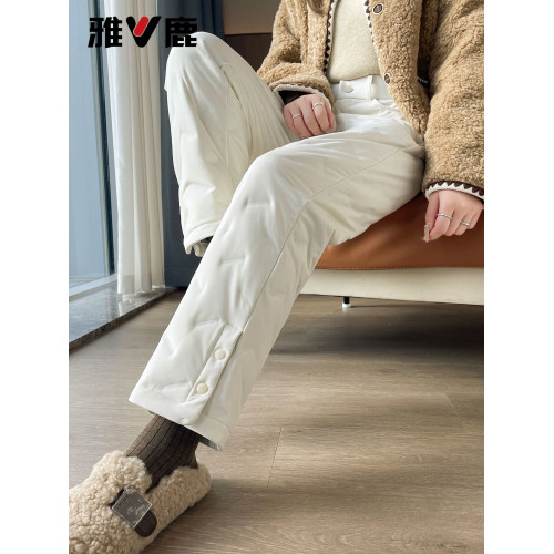 雅鹿羽絨褲女外穿2025新款時尚爆款冬季加厚高腰保暖防寒直筒棉褲 雅鹿羽絨褲女外穿2025新款時尚爆款冬季加厚高腰保暖防寒直筒棉褲