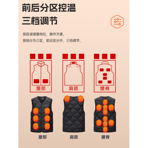 雅鹿羽絨智能髮熱馬甲男冬季防寒電暖衣服調溫控充電加熱保暖背心 雅鹿羽絨智能髮熱馬甲男冬季防寒電暖衣服調溫控充電加熱保暖背心