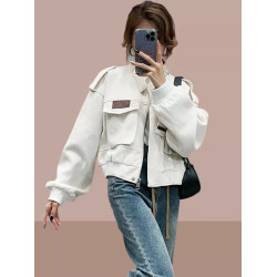 時尚高級感女士短外套2025春秋新款爆款洋氣質棒球服休閒工裝夾克