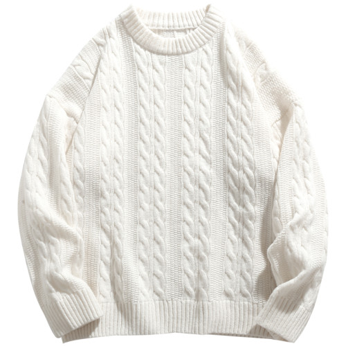 秋冬氛圍感!波浪紋麻花圓領毛衣男女秋冬季日系復古慵懶風針織衫 秋冬氛圍感!波浪紋麻花圓領毛衣男女秋冬季日系復古慵懶風針織衫