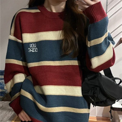 古著vintage毛衣女秋冬設計感小衆韓系慵懶風小個子軟糯針織上衣 古著vintage毛衣女秋冬設計感小衆韓系慵懶風小個子軟糯針織上衣