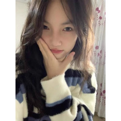 超好看撞色條紋毛衣女秋冬2025新款慵懶風針織上衣外套設計感小衆