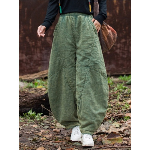 棉麻夾棉褲子女冬季中式禪意太極褲加厚保暖打坐褲加棉國風燈籠褲 棉麻夾棉褲子女冬季中式禪意太極褲加厚保暖打坐褲加棉國風燈籠褲