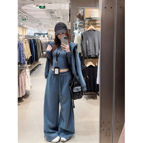 南小蔓大碼女裝秋衛衣套裝寬松連帽衛衣修身內搭T恤濶腿顯瘦長褲 南小蔓大碼女裝秋衛衣套裝寬松連帽衛衣修身內搭T恤濶腿顯瘦長褲