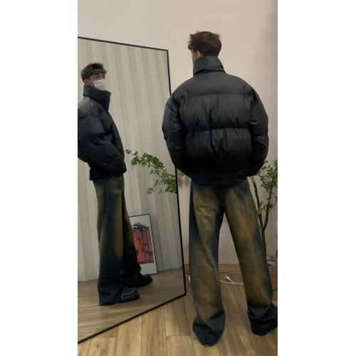 美式復古cleanfit短款棉服男冬季輕薄立領羽絨服vibe高街棉衣外套 美式復古cleanfit短款棉服男冬季輕薄立領羽絨服vibe高街棉衣外套