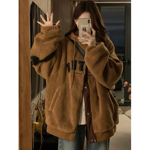 雙面穿棒球服羊羔毛外套女2025冬季新款加厚加絨美式復古棉服棉襖 雙面穿棒球服羊羔毛外套女2025冬季新款加厚加絨美式復古棉服棉襖