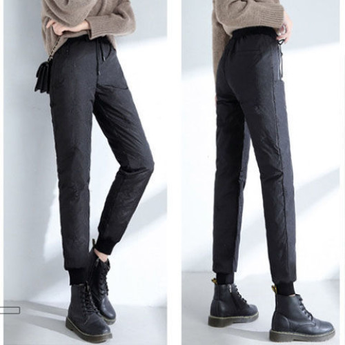 反季羽絨褲女冬外穿高腰加絨加厚棉褲2025新款時尚顯瘦休閒保暖褲 反季羽絨褲女冬外穿高腰加絨加厚棉褲2025新款時尚顯瘦休閒保暖褲